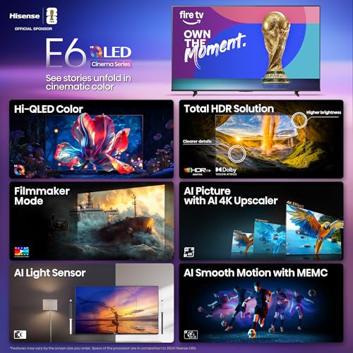 Side profile of Hisense E6 series 4K UHD TV