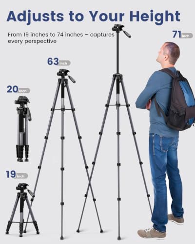 Side view of fully extended CAMBOFOTO tripod