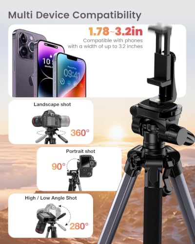 Camera mounted on CAMBOFOTO 74 inch tripod