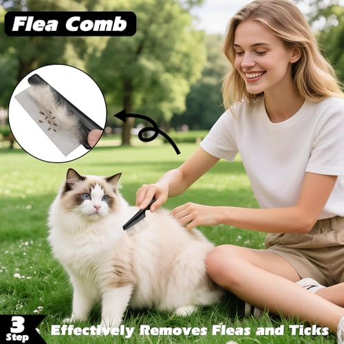 Blue pet grooming kit ergonomic handles