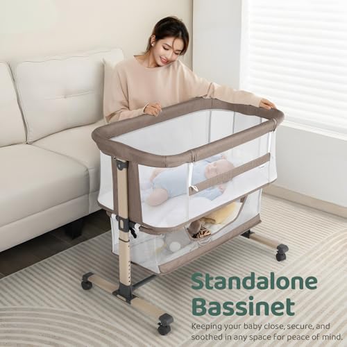 Cowiewie bassinet bedside setup