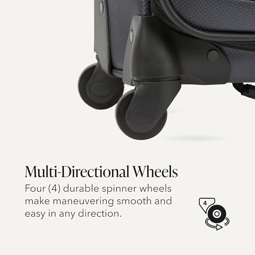 SwissGear Sion Carry-On Spinner Luggage front pockets