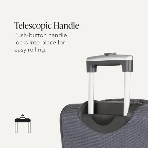 SwissGear Sion Carry-On Spinner Luggage side carry handle