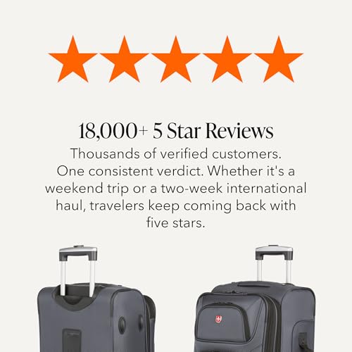 SwissGear Sion Carry-On Spinner Luggage label and details