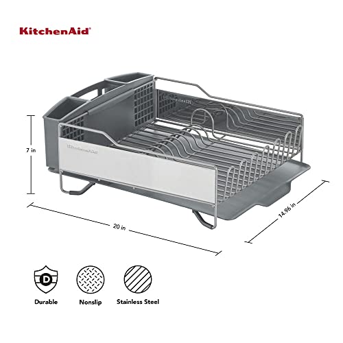 KitchenAid dish rack with removable flatware caddy