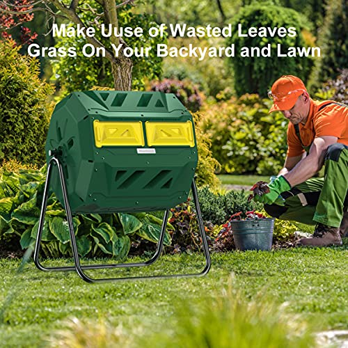 Tumbler unit set up in a garden