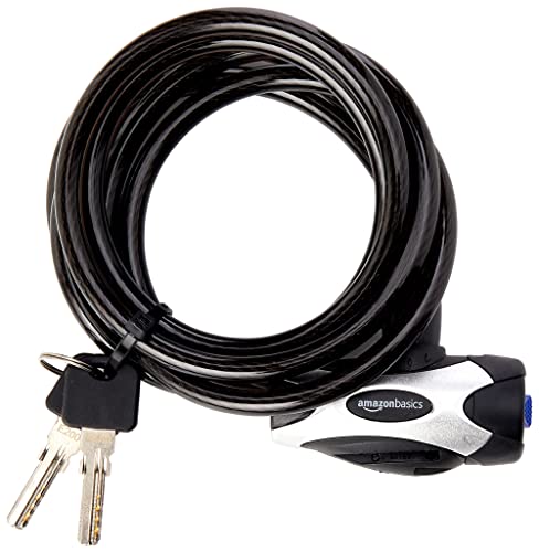 Basics 70-inch cable lock in black