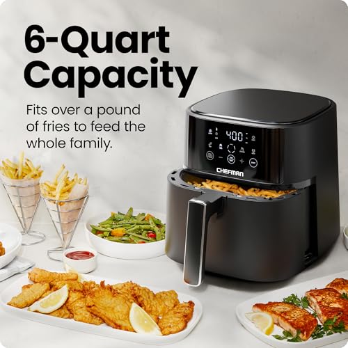 Chefman air fryer nonstick basket view