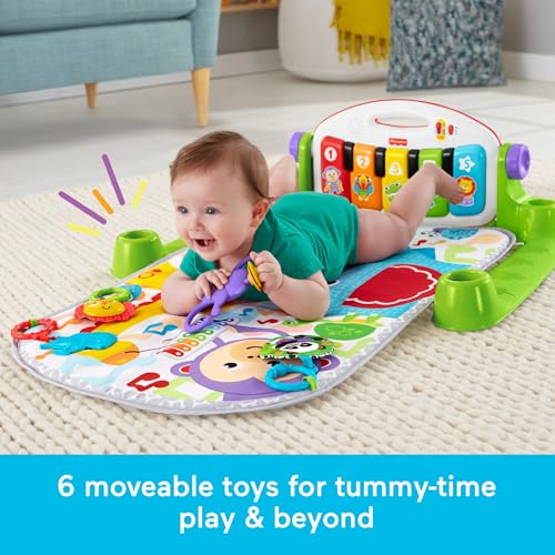 Close up of baby gym linkable sensory toys