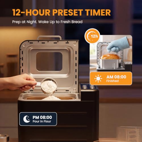 NEWBULIG bread maker crust setting menu