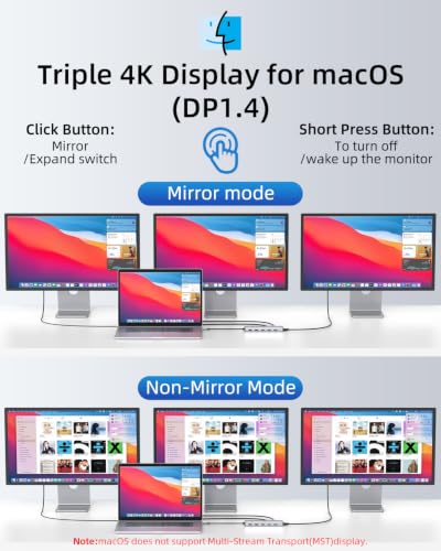 LIONWEI docking station with connected monitors