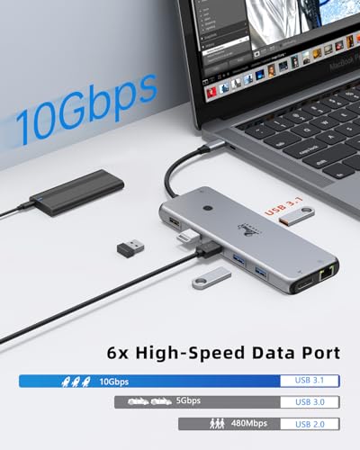 LIONWEI hub USB and Ethernet connectivity