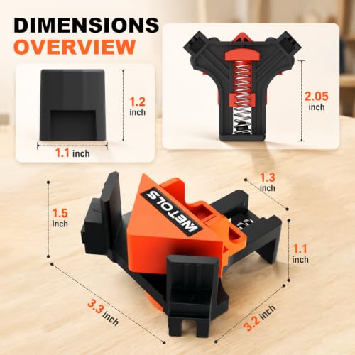 Four-piece WETOLS clamp set for woodworking