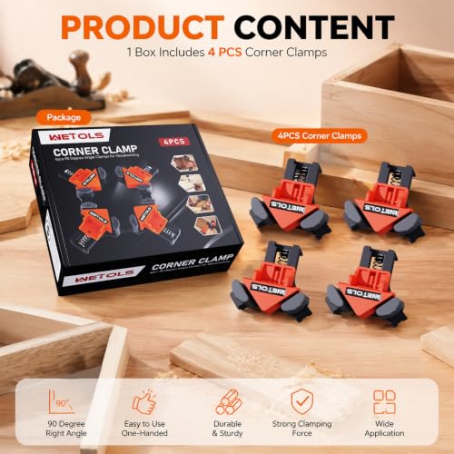 WETOLS corner clamps packaged in a box