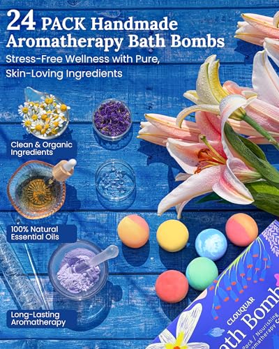 CLOUQUAR bath bomb fizzing in water