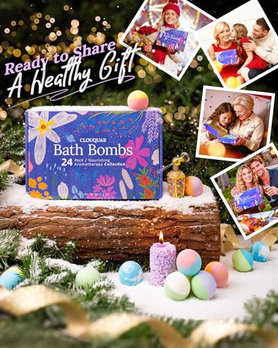 CLOUQUAR bath bombs arranged for display
