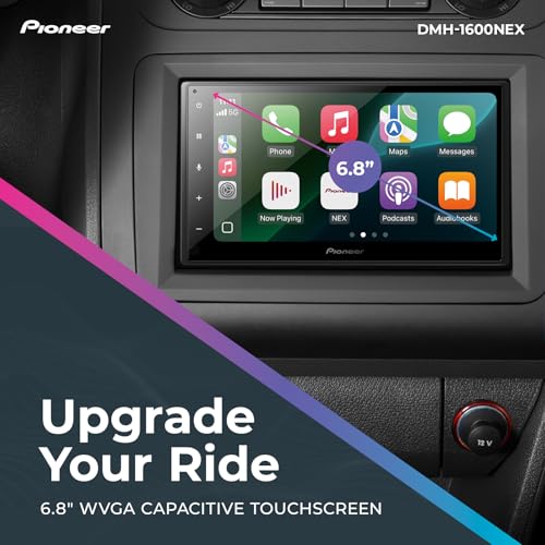 Pioneer DMH-1600NEX interface showing smartphone integration