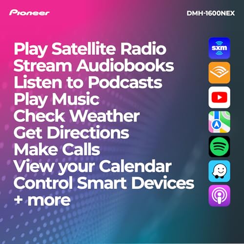 Pioneer DMH-1600NEX rear input and wiring ports