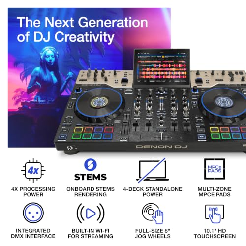 Denon DJ PRIME 4 G2 top panel layout
