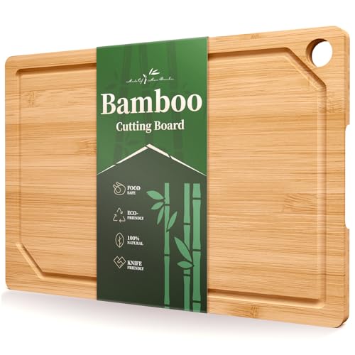 Kitsure bamboo cutting board 15x10 inch surface