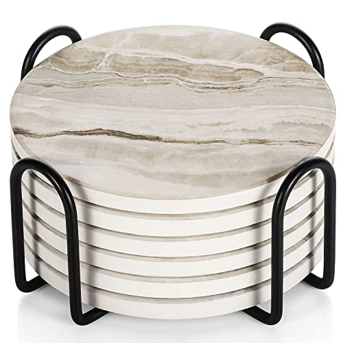 LIFVER yellow marble coaster set