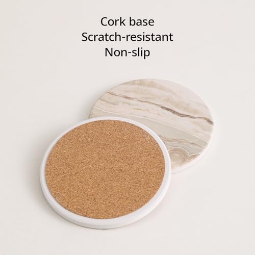 Non-slip cork coaster backing