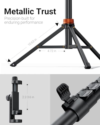 Vimose tripod with phone in landscape mode