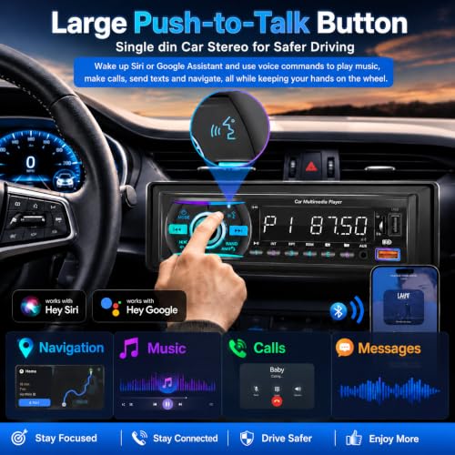 GHIOPMZ Bluetooth car head unit side profile