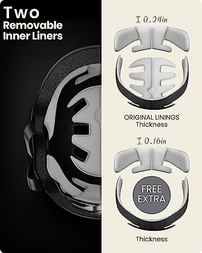 Removable liners inside the OutdoorMaster helmet