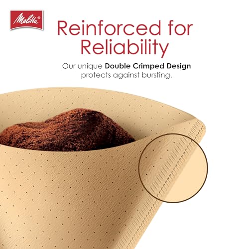 Stack of unbleached Melitta coffee filters