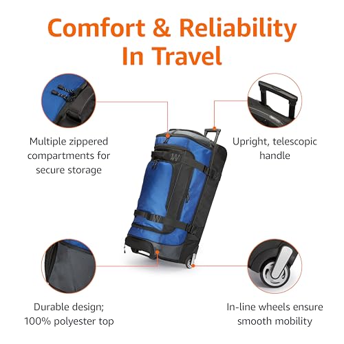 Rolling duffel bag telescopic handle detail