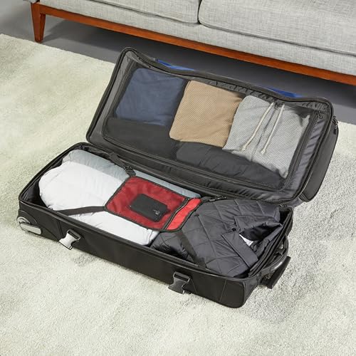 Top view of the large capacity duffel bag