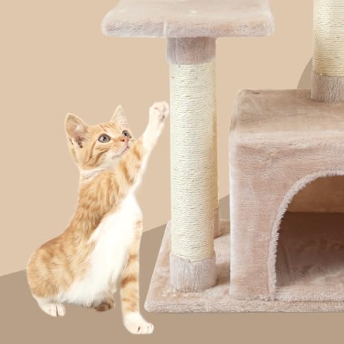 FISH&NAP Cute Cat Tree assembled size and color