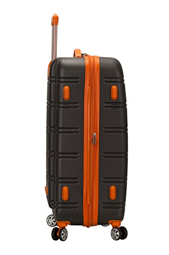 Side profile of Rockland Melbourne expandable suitcase