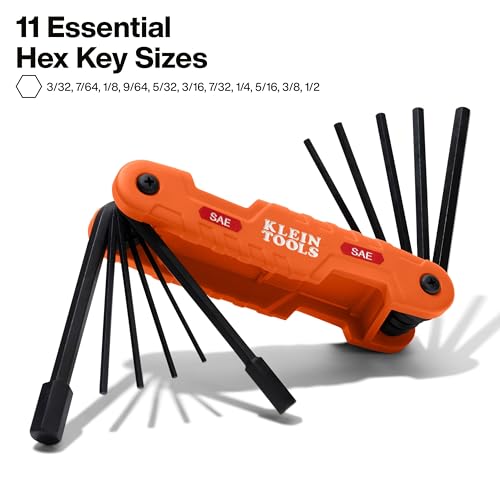 Folding hex key tool blades