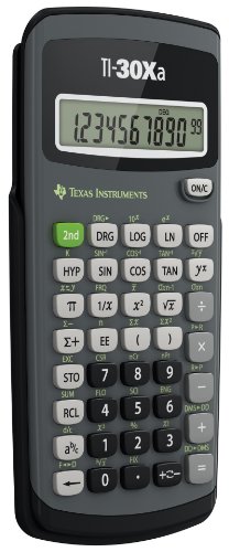 TI-30Xa scientific calculator keypad detail