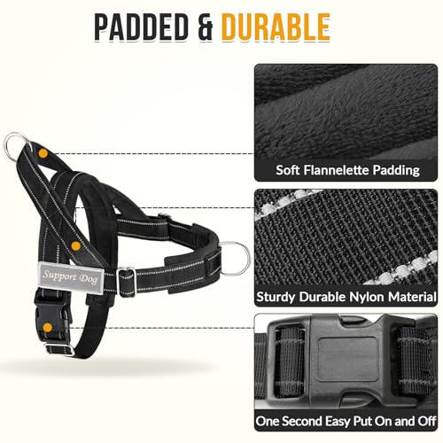 SlowTon dog harness back attachment D-ring