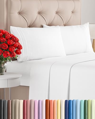 CGK Unlimited Queen Size 4 Piece Sheet Set White