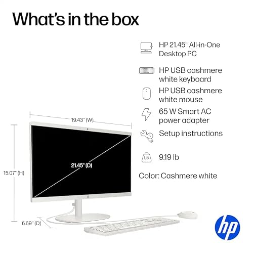 Close up of HP 21.5-inch FHD display