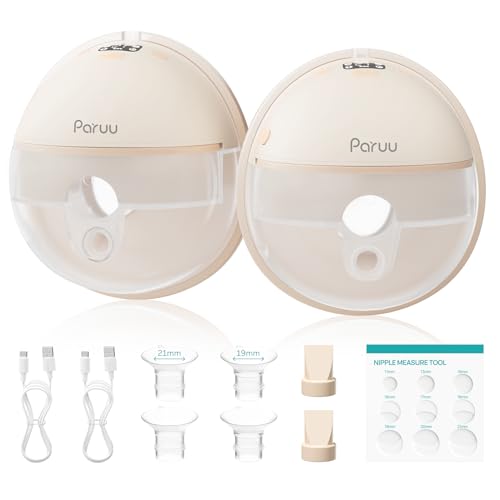 Paruu P16 wearable breast pump 2 pack in nude