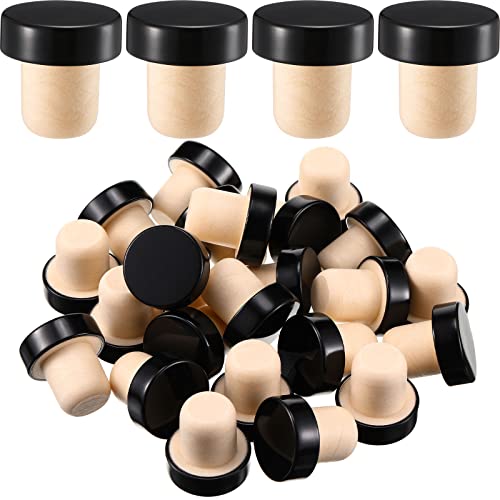 Yookeer 24 Pcs Black Cork Stoppers set