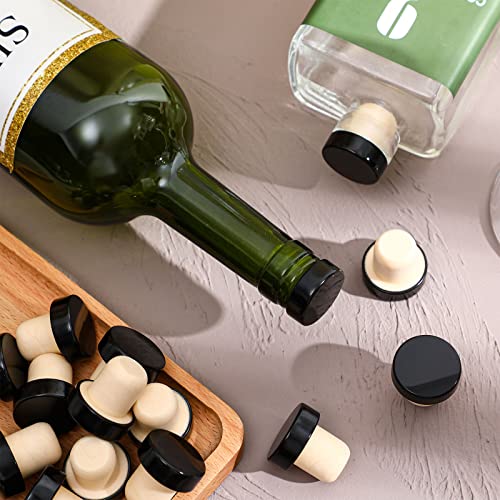 Stopper inserted into wine bottle
