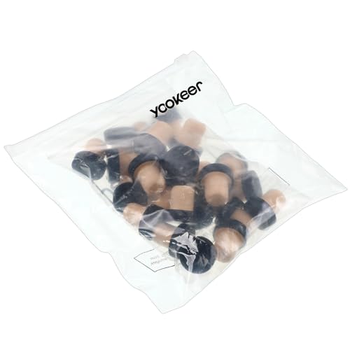 Kitchen display of black cork stoppers