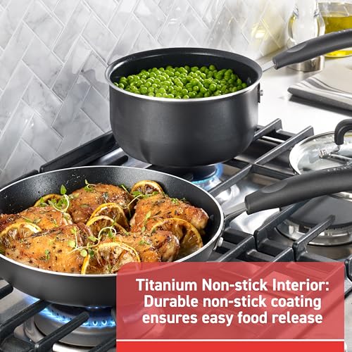 T-Fal Signature saucepans with lids