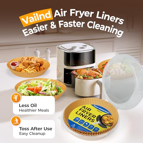 Natural wood color air fryer parchment tray