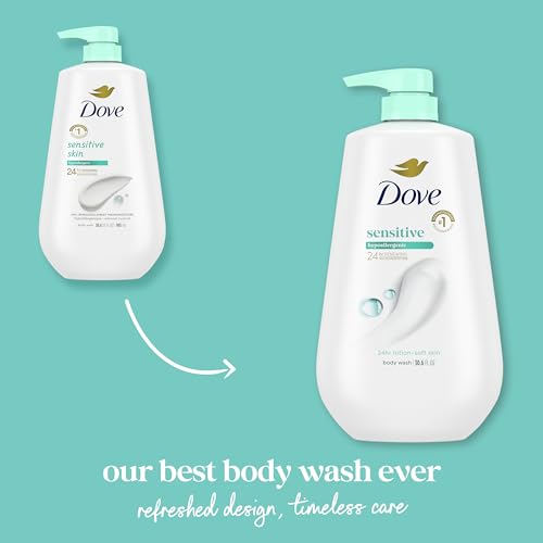 Dove sensitive skin body wash product label