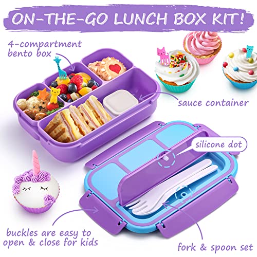QQKO Bento Lunch Box accessories and utensils