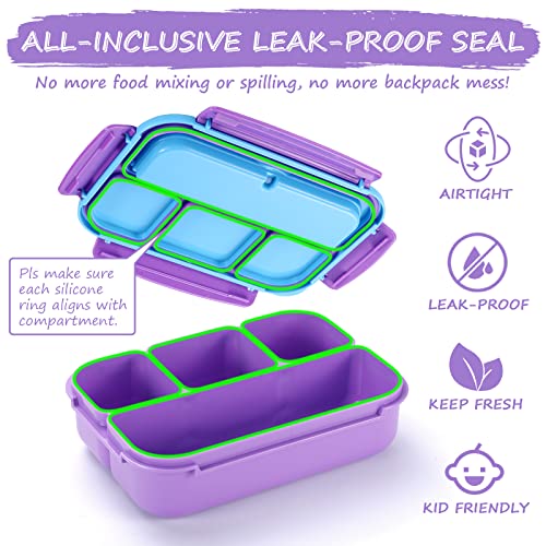 QQKO Bento Lunch Box side view with buckles