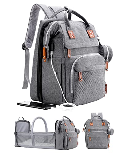 ISMGN Diaper Bag Backpack with Changing Station front view