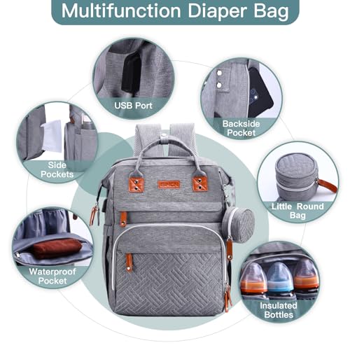 Fold-out changing station feature of ISMGN diaper bag